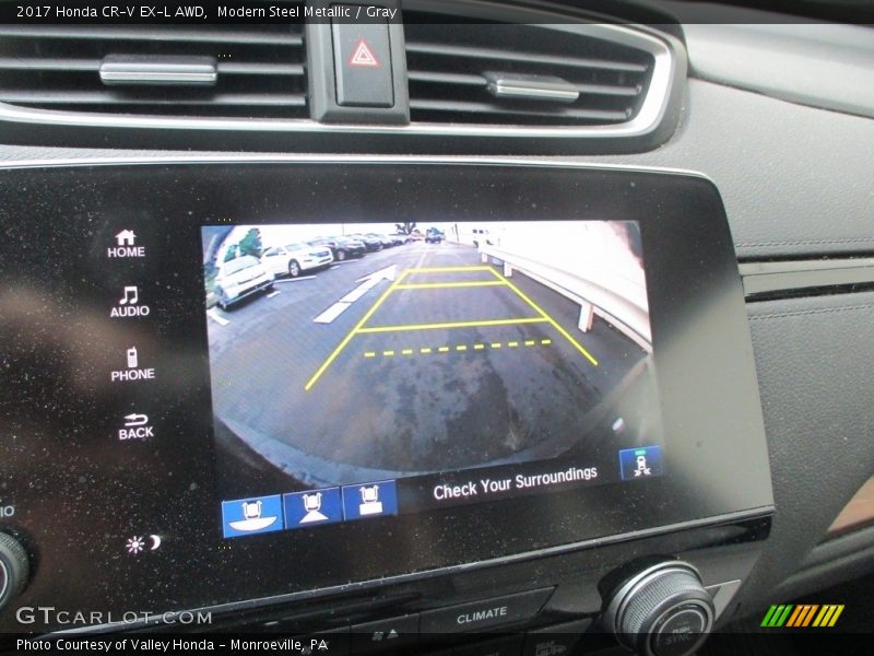 Modern Steel Metallic / Gray 2017 Honda CR-V EX-L AWD