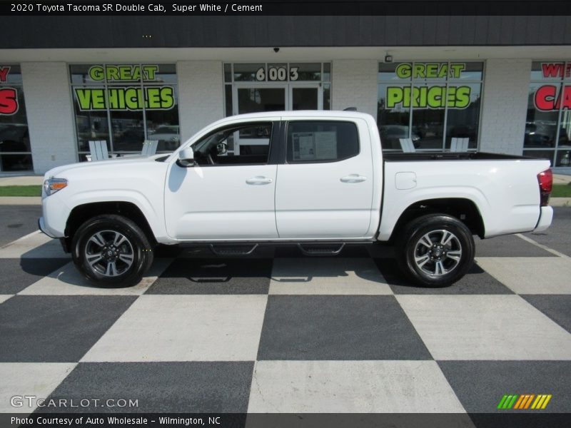 Super White / Cement 2020 Toyota Tacoma SR Double Cab