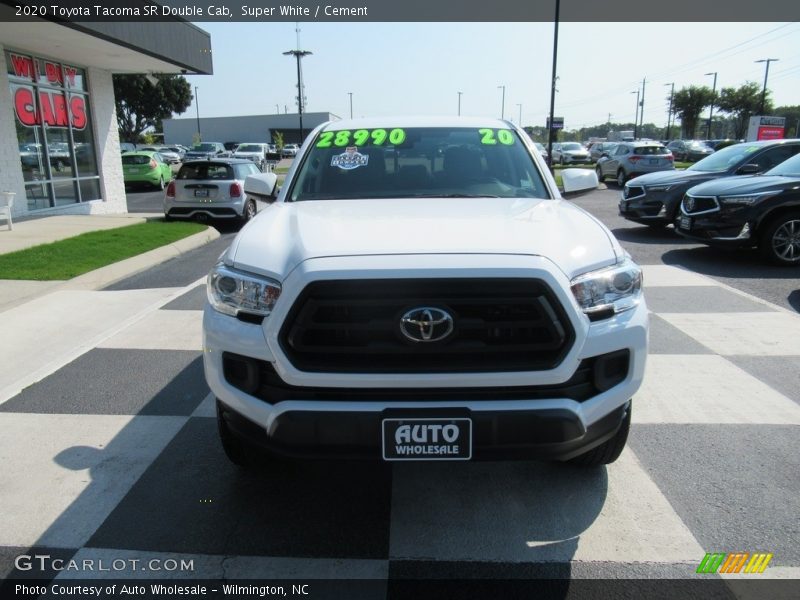 Super White / Cement 2020 Toyota Tacoma SR Double Cab