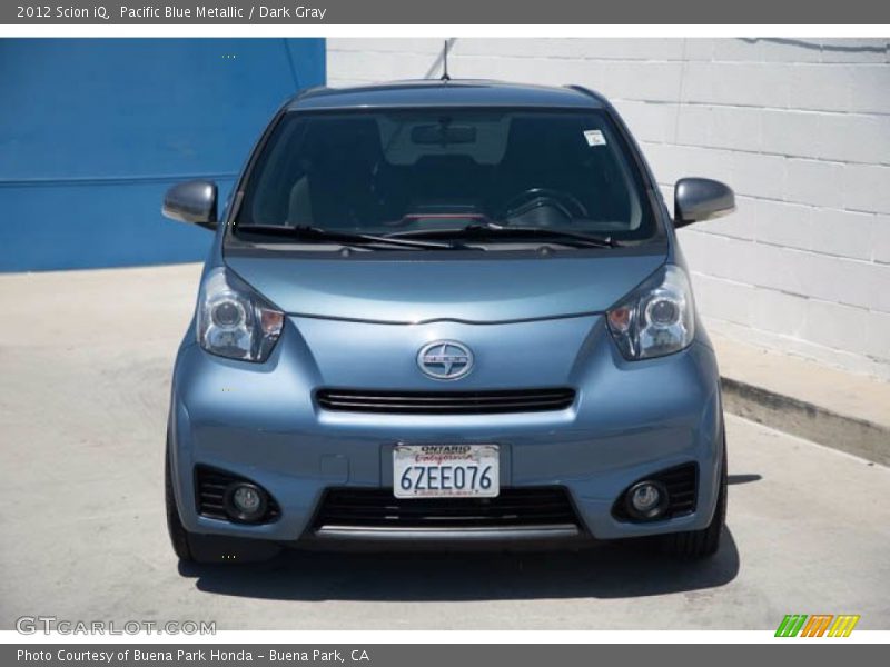 Pacific Blue Metallic / Dark Gray 2012 Scion iQ