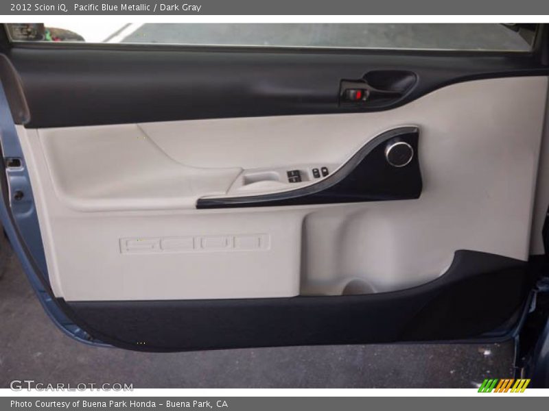 Pacific Blue Metallic / Dark Gray 2012 Scion iQ