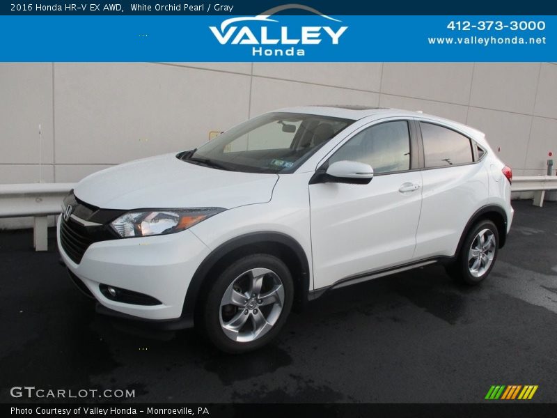 White Orchid Pearl / Gray 2016 Honda HR-V EX AWD