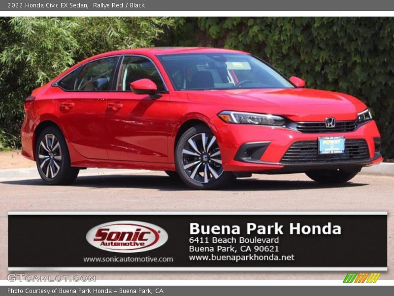 Rallye Red / Black 2022 Honda Civic EX Sedan
