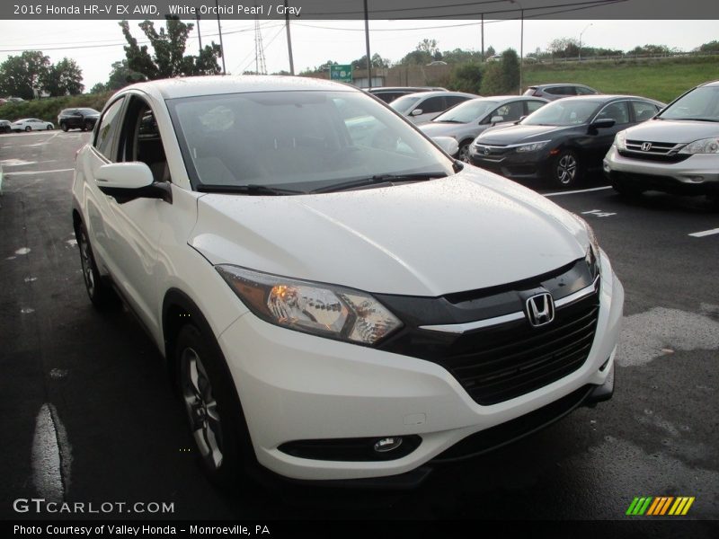 White Orchid Pearl / Gray 2016 Honda HR-V EX AWD