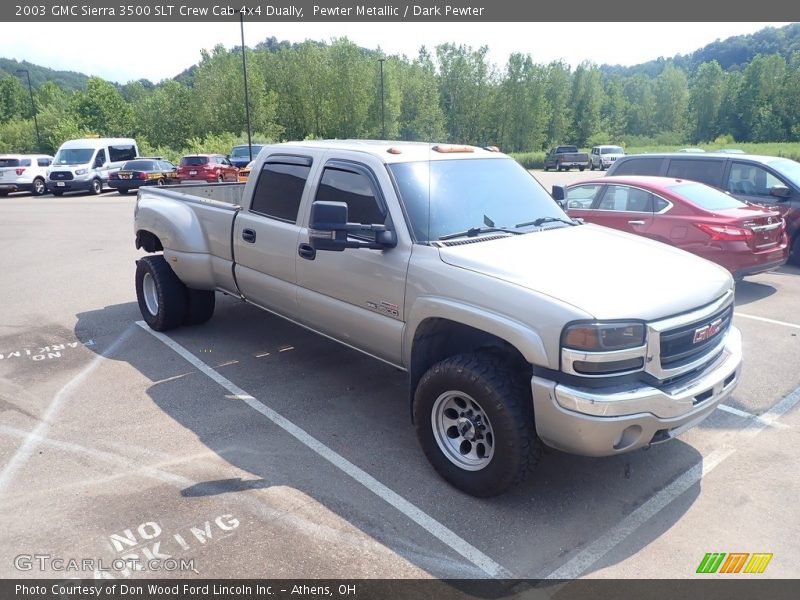 Front 3/4 View of 2003 Sierra 3500 SLT Crew Cab 4x4 Dually
