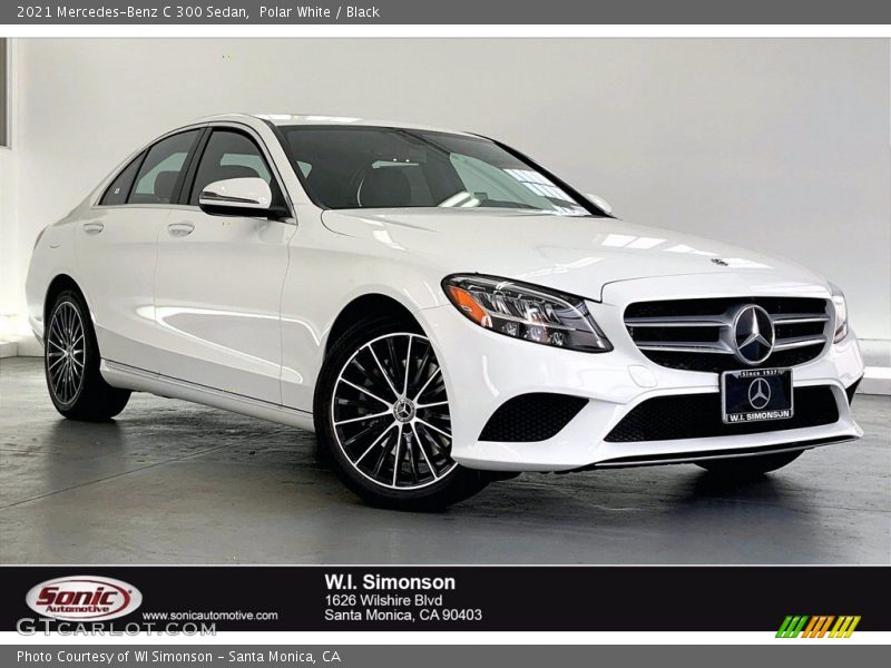 Polar White / Black 2021 Mercedes-Benz C 300 Sedan