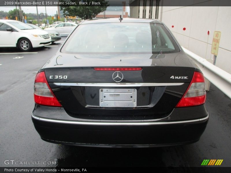 Black / Black 2009 Mercedes-Benz E 350 4Matic Sedan