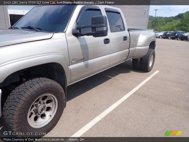 Pewter Metallic / Dark Pewter 2003 GMC Sierra 3500 SLT Crew Cab 4x4 Dually