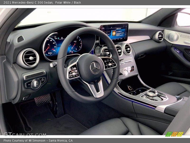 Polar White / Black 2021 Mercedes-Benz C 300 Sedan