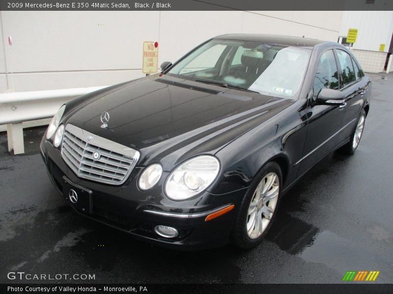 Black / Black 2009 Mercedes-Benz E 350 4Matic Sedan
