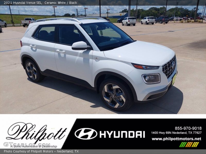 Ceramic White / Black 2021 Hyundai Venue SEL