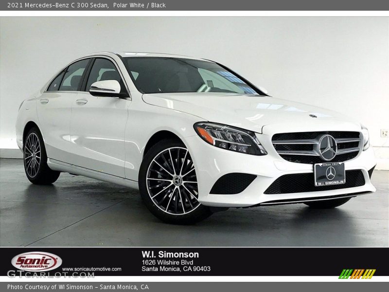 Polar White / Black 2021 Mercedes-Benz C 300 Sedan