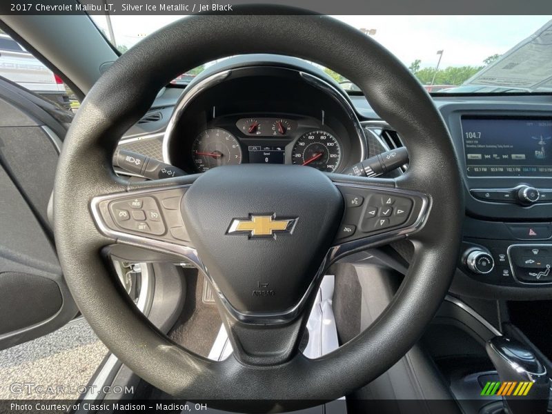 Silver Ice Metallic / Jet Black 2017 Chevrolet Malibu LT