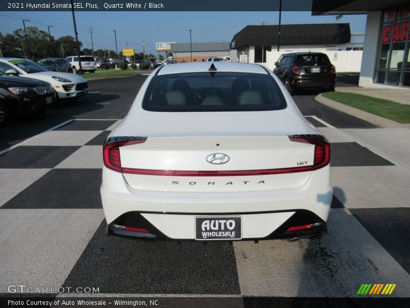 Quartz White / Black 2021 Hyundai Sonata SEL Plus