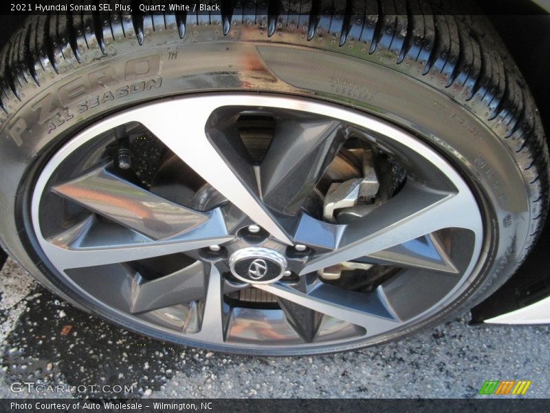 Quartz White / Black 2021 Hyundai Sonata SEL Plus