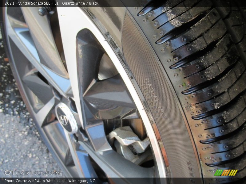Quartz White / Black 2021 Hyundai Sonata SEL Plus