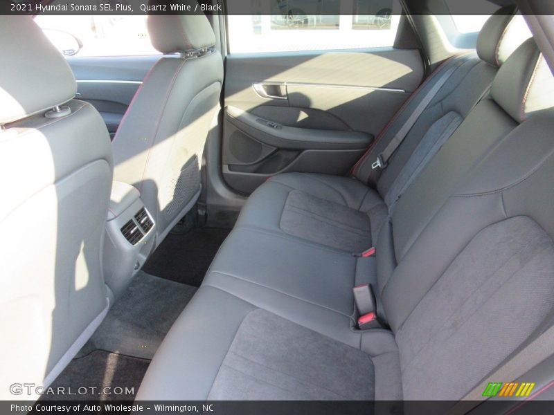 Quartz White / Black 2021 Hyundai Sonata SEL Plus