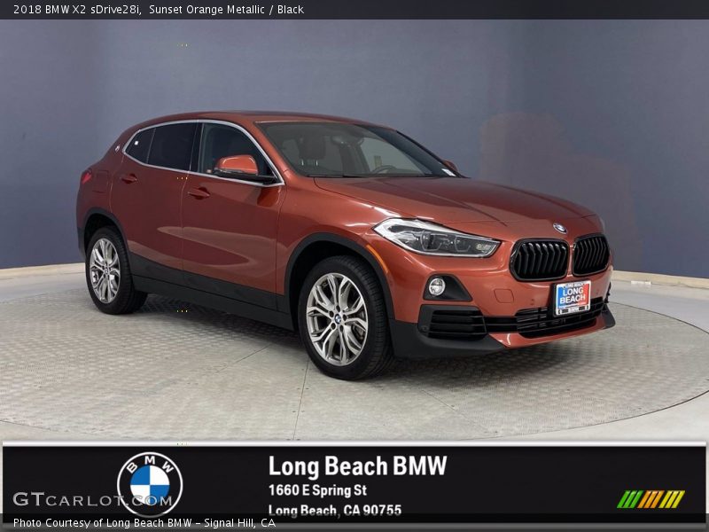 Sunset Orange Metallic / Black 2018 BMW X2 sDrive28i