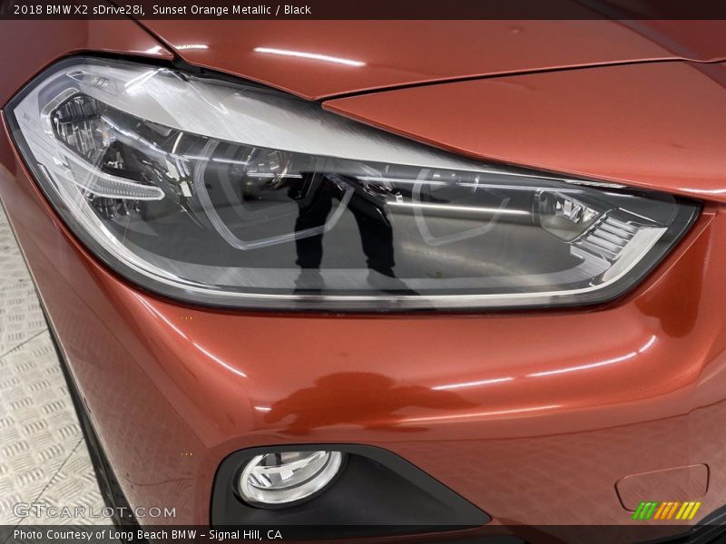 Sunset Orange Metallic / Black 2018 BMW X2 sDrive28i