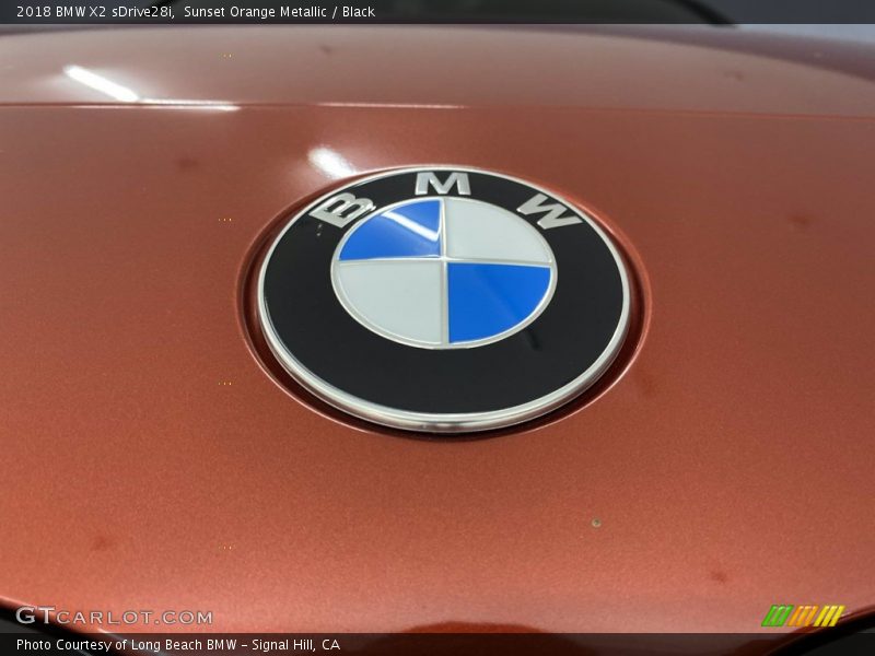 Sunset Orange Metallic / Black 2018 BMW X2 sDrive28i