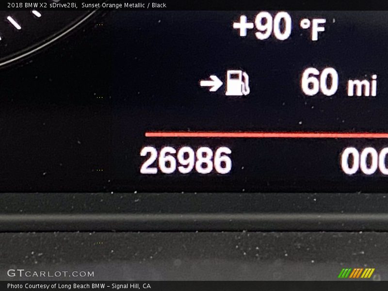Sunset Orange Metallic / Black 2018 BMW X2 sDrive28i