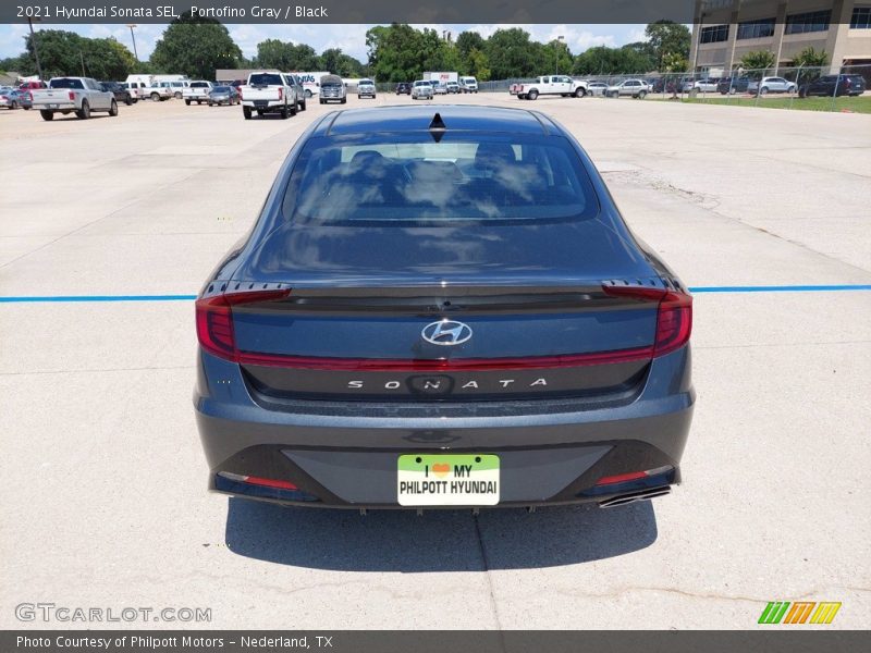 Portofino Gray / Black 2021 Hyundai Sonata SEL