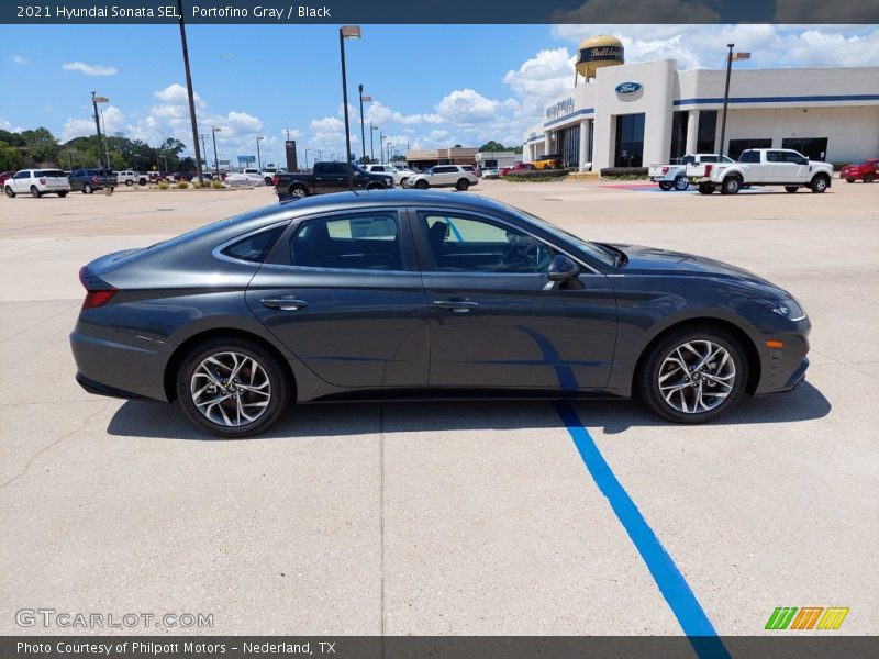 Portofino Gray / Black 2021 Hyundai Sonata SEL