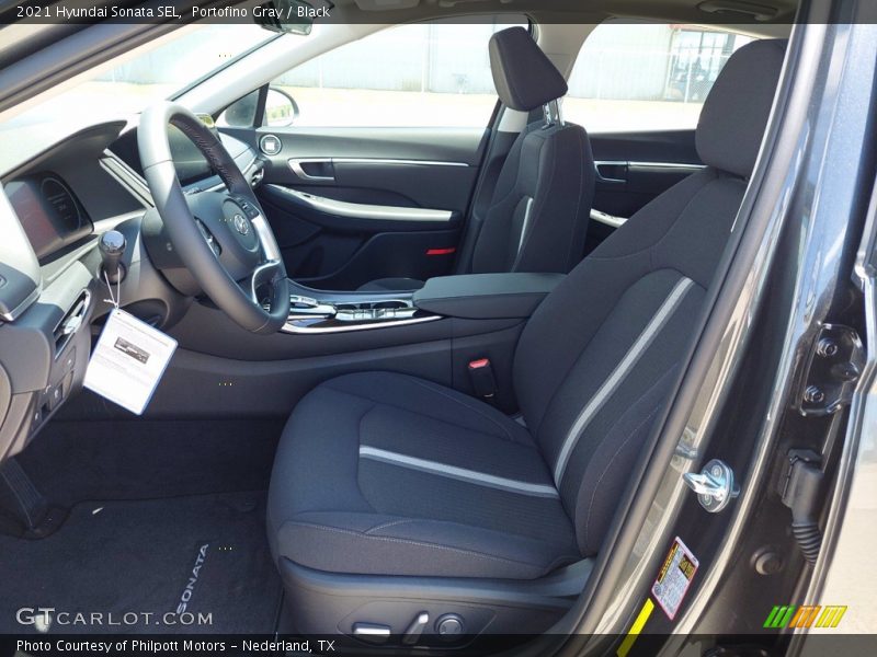 Portofino Gray / Black 2021 Hyundai Sonata SEL