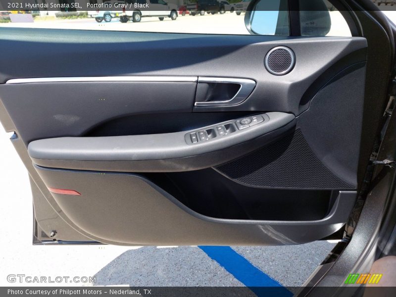 Portofino Gray / Black 2021 Hyundai Sonata SEL