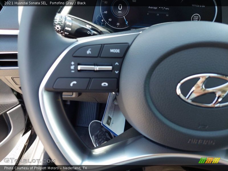 Portofino Gray / Black 2021 Hyundai Sonata SEL
