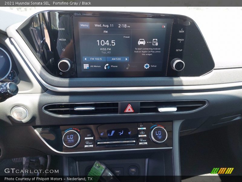 Portofino Gray / Black 2021 Hyundai Sonata SEL