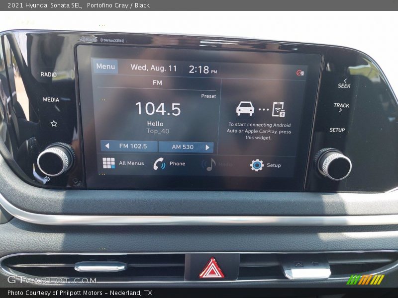 Portofino Gray / Black 2021 Hyundai Sonata SEL