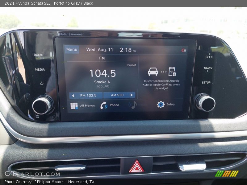 Portofino Gray / Black 2021 Hyundai Sonata SEL