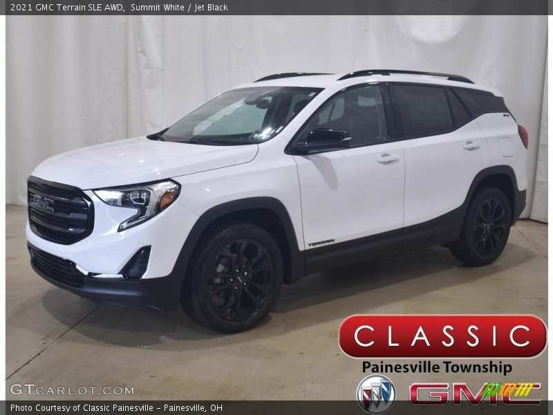 Summit White / Jet Black 2021 GMC Terrain SLE AWD