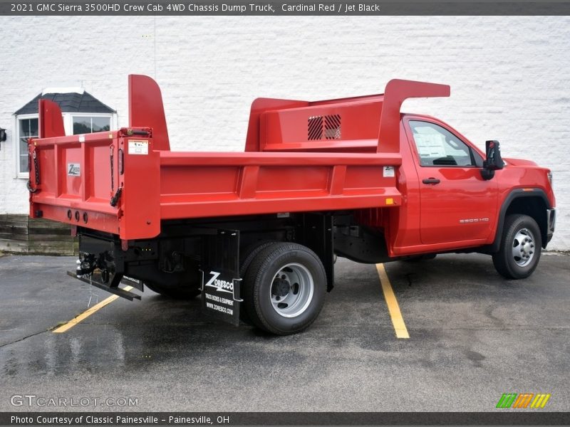  2021 Sierra 3500HD Crew Cab 4WD Chassis Dump Truck Cardinal Red