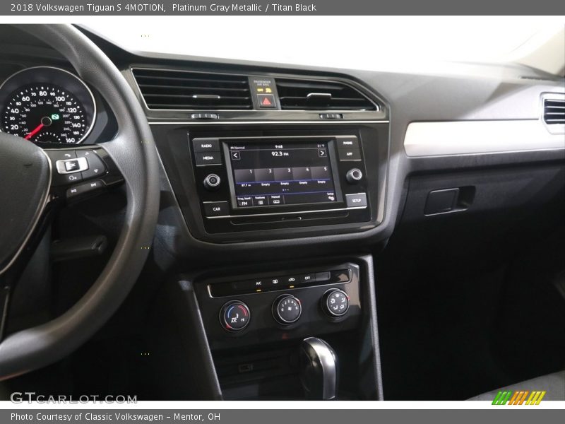 Platinum Gray Metallic / Titan Black 2018 Volkswagen Tiguan S 4MOTION