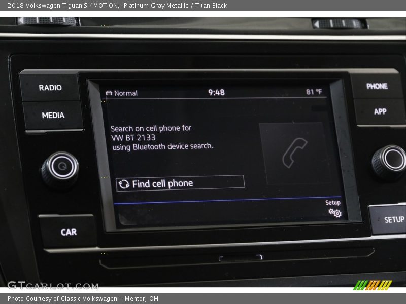 Platinum Gray Metallic / Titan Black 2018 Volkswagen Tiguan S 4MOTION