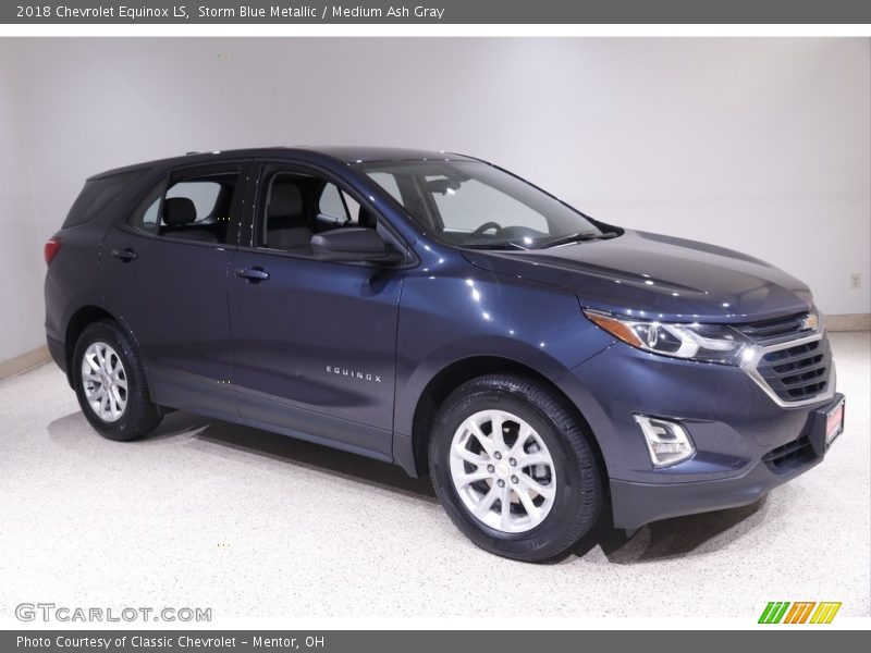 Storm Blue Metallic / Medium Ash Gray 2018 Chevrolet Equinox LS
