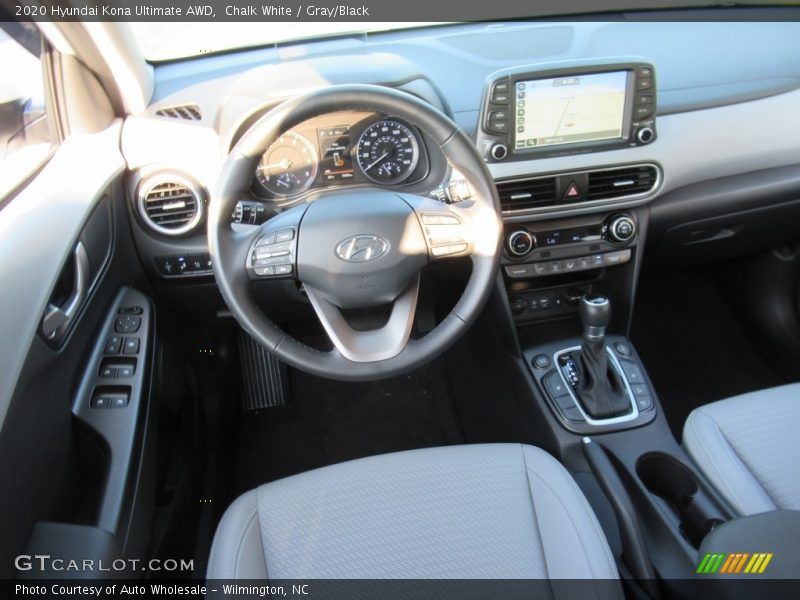 Chalk White / Gray/Black 2020 Hyundai Kona Ultimate AWD