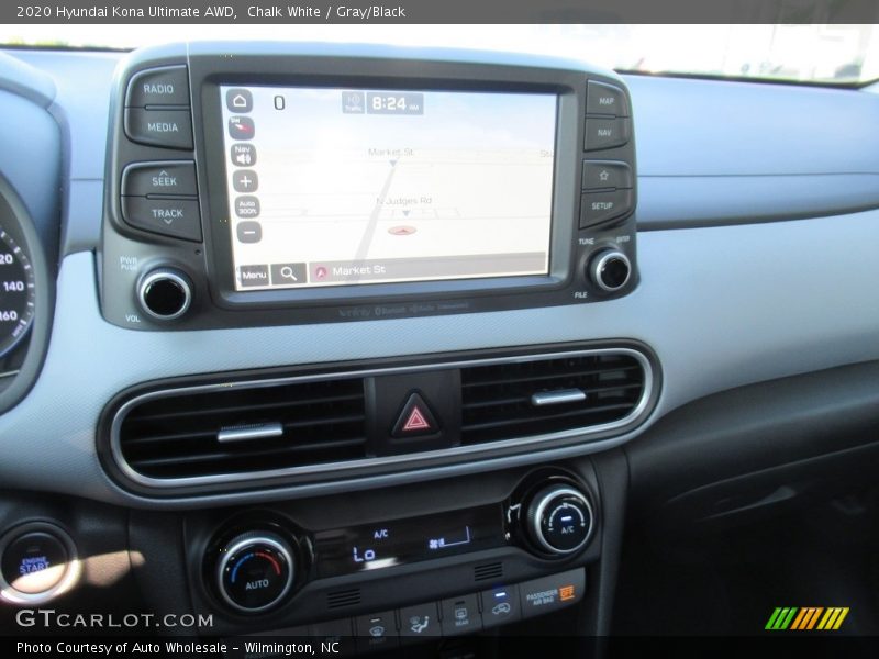 Chalk White / Gray/Black 2020 Hyundai Kona Ultimate AWD