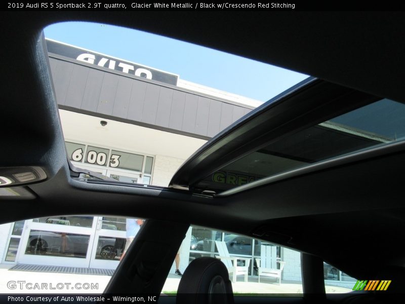 Glacier White Metallic / Black w/Crescendo Red Stitching 2019 Audi RS 5 Sportback 2.9T quattro