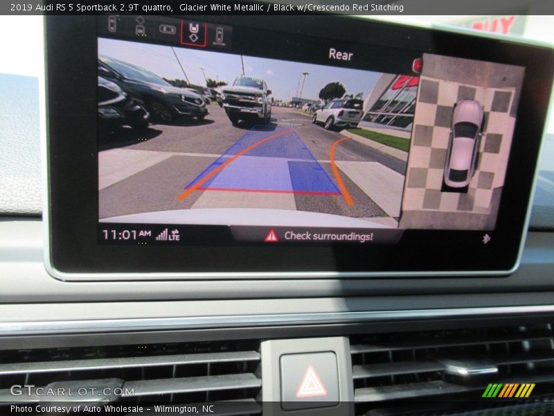 Glacier White Metallic / Black w/Crescendo Red Stitching 2019 Audi RS 5 Sportback 2.9T quattro