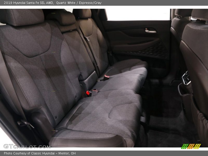 Quartz White / Espresso/Gray 2019 Hyundai Santa Fe SEL AWD