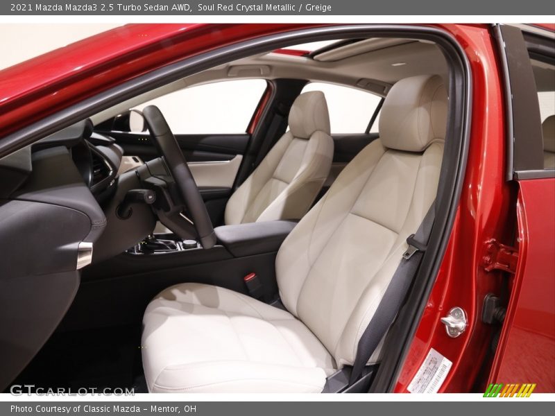 Soul Red Crystal Metallic / Greige 2021 Mazda Mazda3 2.5 Turbo Sedan AWD