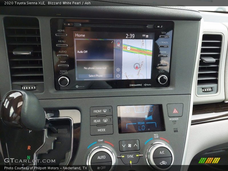 Blizzard White Pearl / Ash 2020 Toyota Sienna XLE