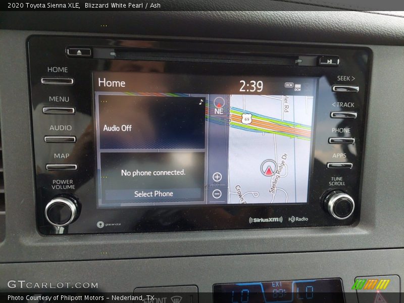 Blizzard White Pearl / Ash 2020 Toyota Sienna XLE