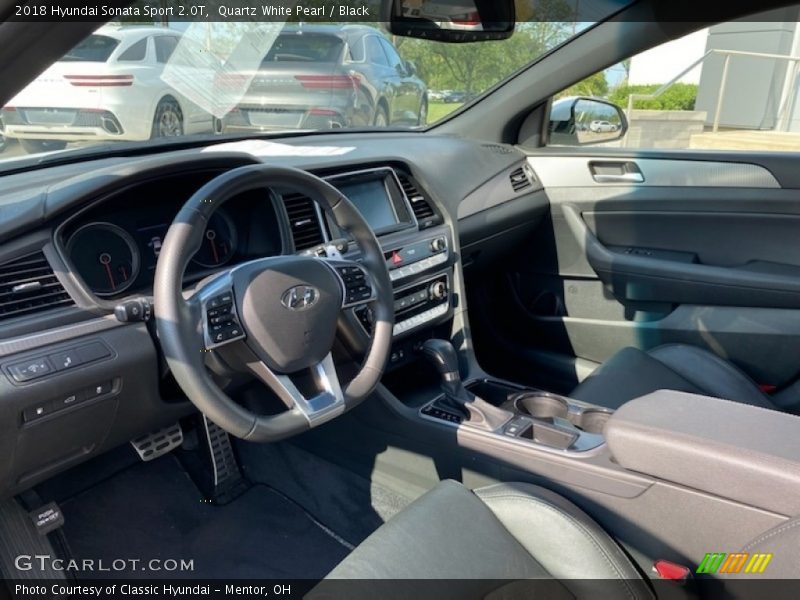 Quartz White Pearl / Black 2018 Hyundai Sonata Sport 2.0T