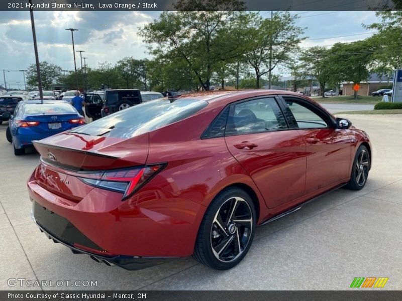 Lava Orange / Black 2021 Hyundai Elantra N-Line