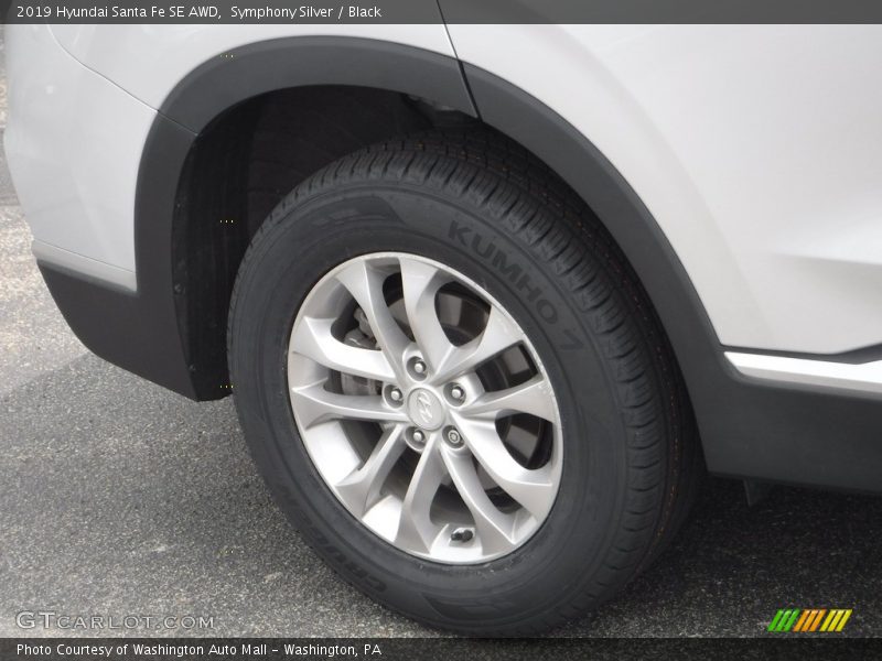 Symphony Silver / Black 2019 Hyundai Santa Fe SE AWD