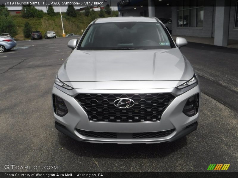 Symphony Silver / Black 2019 Hyundai Santa Fe SE AWD